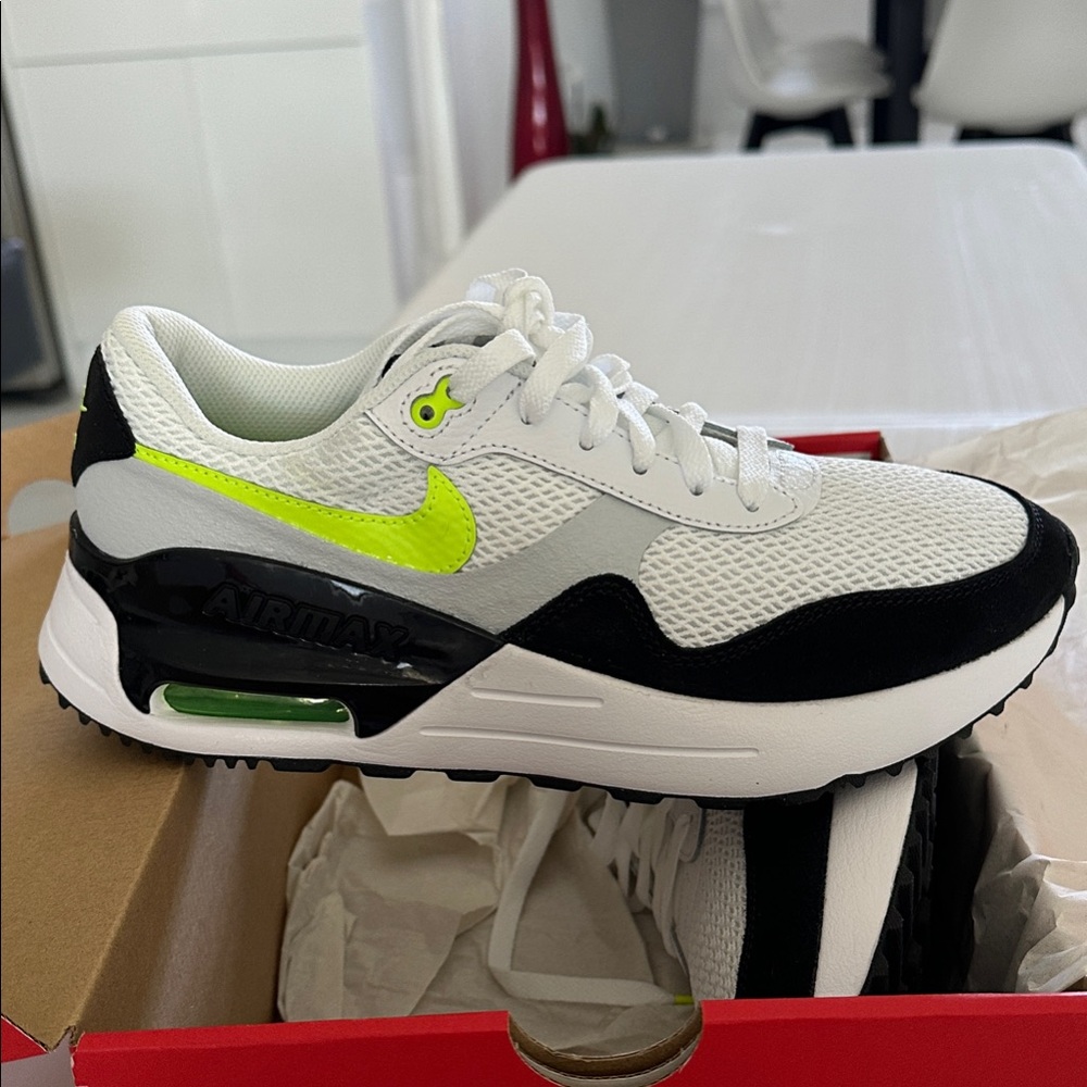Nike Air Max White Black Neon Sneakers